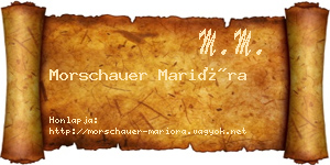 Morschauer Marióra névjegykártya